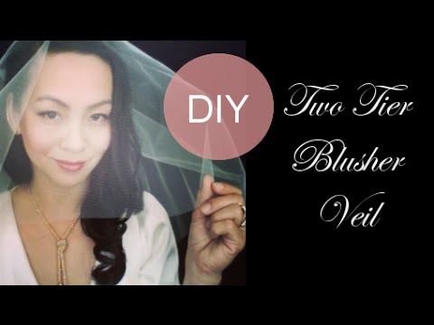 How to make a Wedding Veil with Two Tiers - 3 Styles {Full, Drop, Separate Blusher & Train}