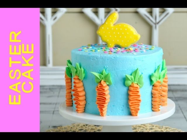 HOW TO MAKE PRETTY EASTER CAKE, DECORATING WITH BUTTERCREAM