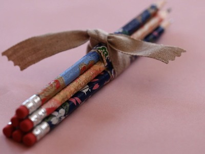 How to Make Washi Wrapped Pencils || KIN DIY