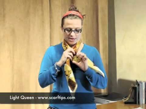 How To Tie A Scarf Light Queen Knot - www.ScarfTips.com