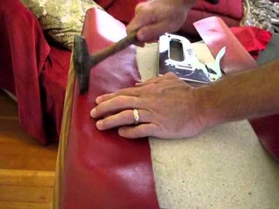 How to Upholster a Chair Seat, Part #2: fitting fabric and stapling