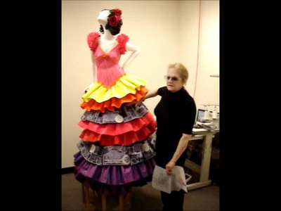 Life-Size Dress Made of Paper for Hotel Galvez.wmv