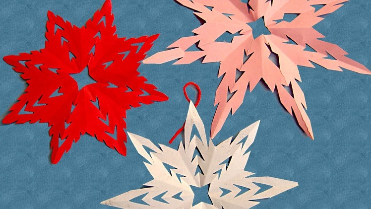Make Snow Flakes From Paper Cutting To Decorate Your Room On Christmas and New Year