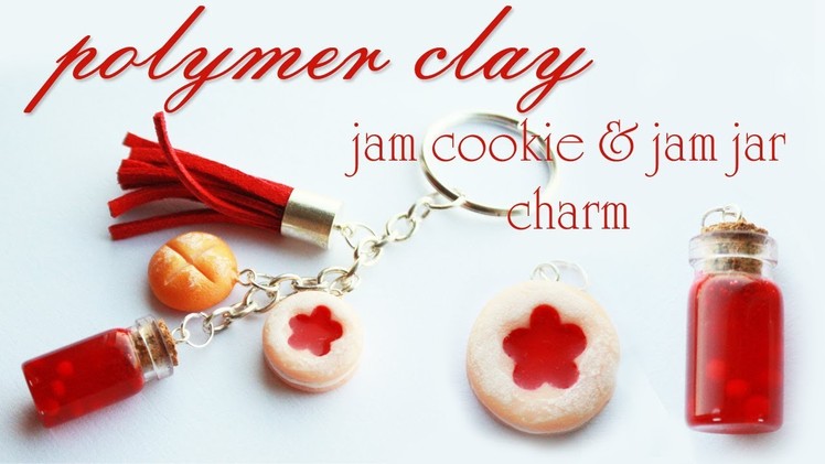 Polymer clay jam cookie & resin jam jar TUTORIAL - jam keychain PART 2