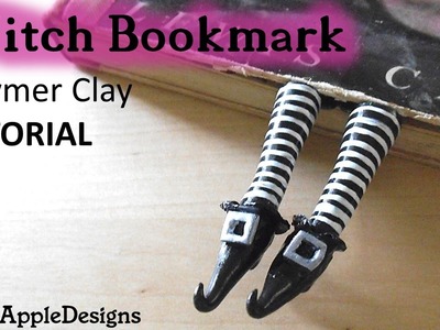 Polymer Clay Witch Shoes.Feet Bookmark TUTORIAL | Maive Ferrando