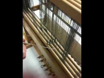 Sue Makes a String Heddle - (Used to repair threading error)