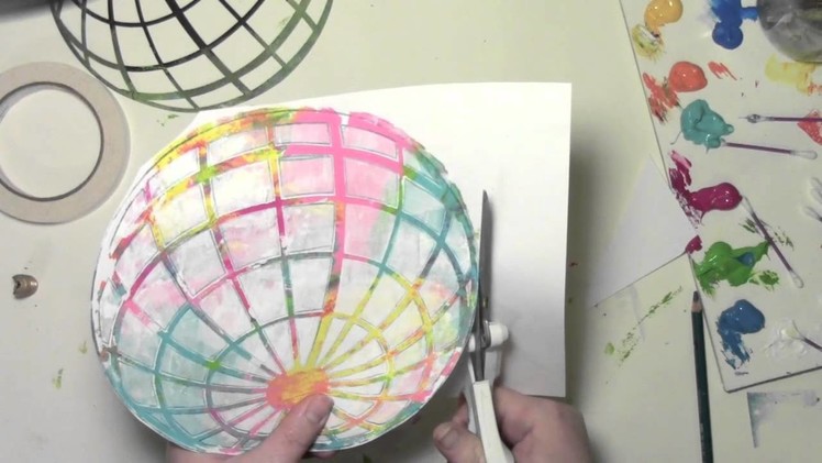 Using a Gelli Plate and Stencils to Make a Colorful World