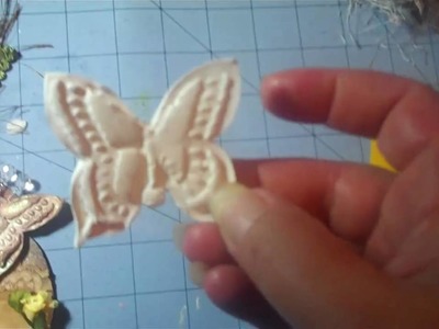 Vintage butterfly tag & Le Romantic mini