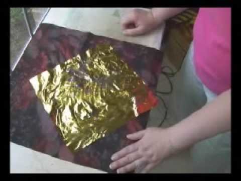 Applying Foil to Fabric Using Plants