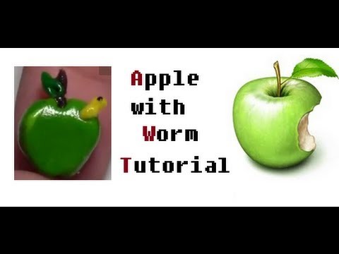 Clay Apple with Worm - Tutorial