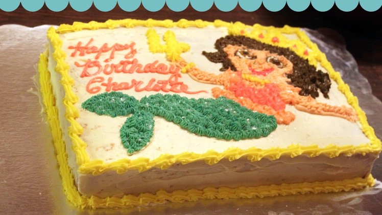 Dora Mermaid Cake Decorating with my Mom!