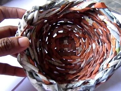 Handmade Rolled Paper Basket