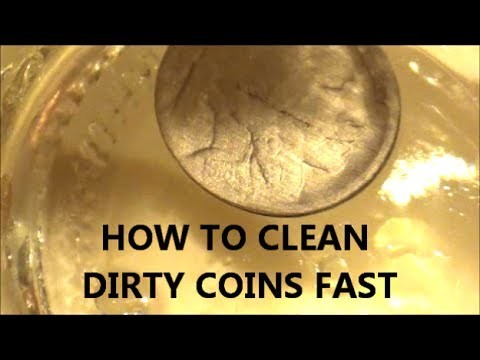 HOW TO CLEAN COINS FAST amd EASY to reveal lost dates