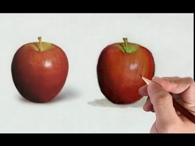 How to Draw an Apple- Illustration Technique (Color Pencils and Markers)