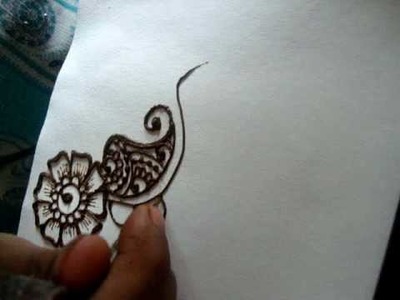 How to draw Simple floral henna design (Mehendi) Part I