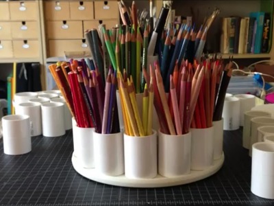 How To Make a Colored Pencil Storage Carousel (Tutorial)