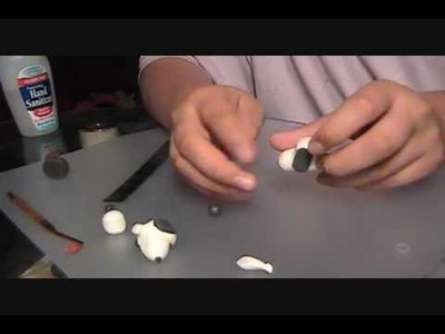 How to make a polymer clay Snoopy head