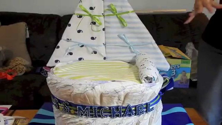 How to make a Sail Boat diaper cake
