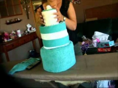 How to make a towel cake finished rolling.wmv