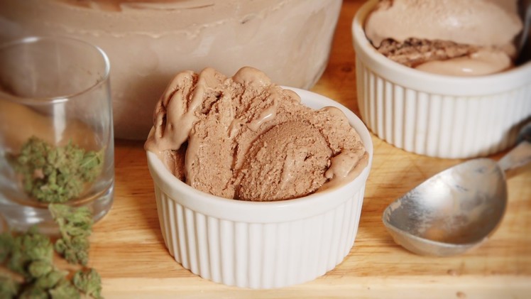 How to Make Cannabis Infused Chocolate Ice Cream Cooking with Marijuana #21