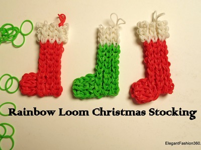 How to make Christmas Stocking ornament on Rainbow Loom