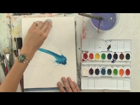 How to Make Do & Mend Watercolor Splatter : Watercolor Painting