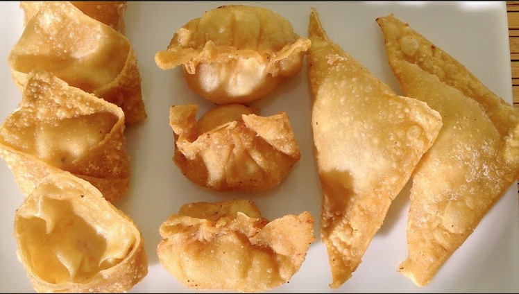 How To Make Fried Wontons With Cream Cheese Shrimp-Asian Food Recipes
