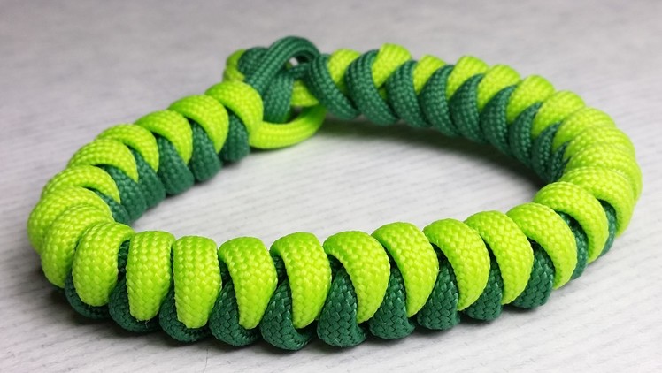 How to make Snake paracord bracelet without buckle by ParacordKnots