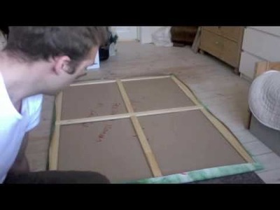 How to mount a canvas on a wooden frame and save 25 dollars.