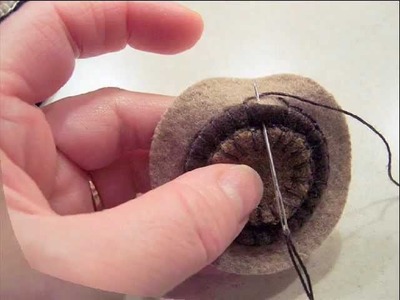 How to Stitch a Three Stack Wool Penny with a Self Backing.wmv