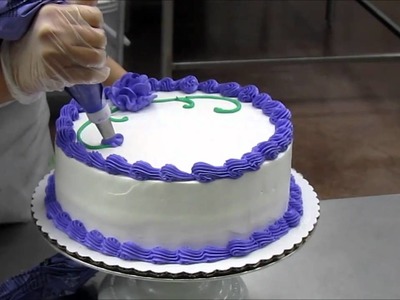 Lady Making a Birthday Cake