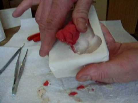 Making a plaster mould for a puppet head