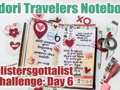 Midori Travelers Notebook - Listers gotta List Challenge - Day 6