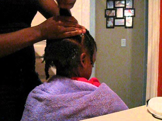 Simple little girls hair style for natural curly hair!