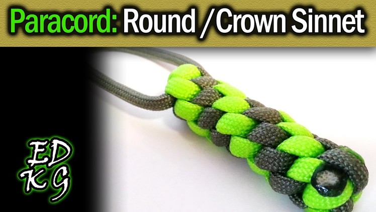Simple Paracord: Crown Sinnet (Round Lanyard Fob)