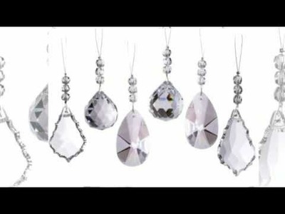 Sparkling Diamond Cut Crystal Christmas Ornaments - Set of 6 Christmas Ornaments.Suncatchers