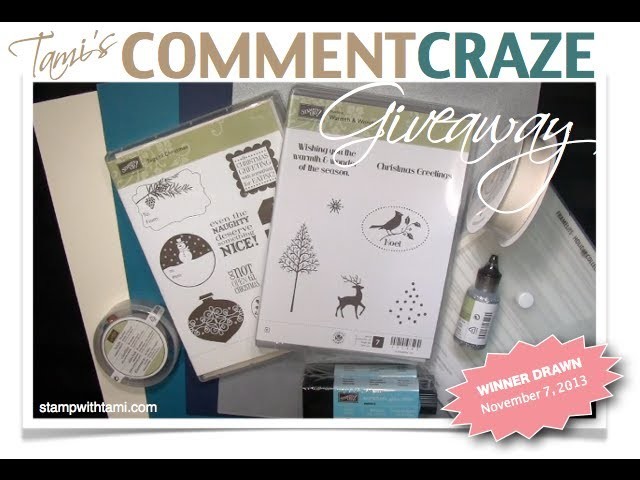 Win Free Stampin Up products with the Comment Craze Give away