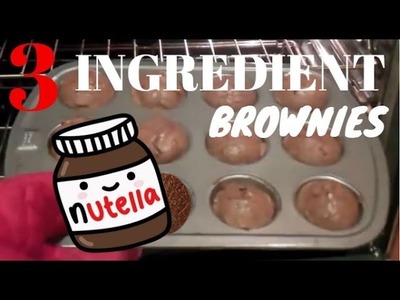 3 INGREDIENT NUTELLA BROWNIES! | thecoolios