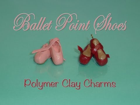 Ballet Pointe Shoes Polymer Clay Charm