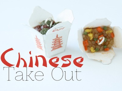 Chinese Take Out Box Charms - Polymer Clay Food Jewelry Tutorial