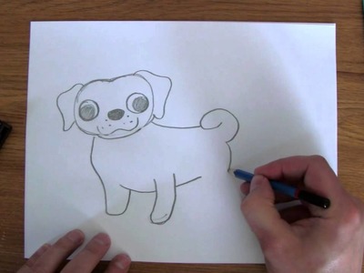 How To Draw: Easy Pug , Cute puppy