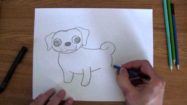 How To Draw: Easy Pug , Cute puppy