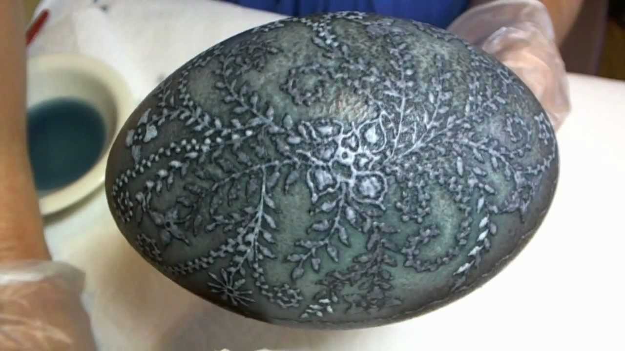 How to Etch Emu Eggs to create Pysanky or Batik style Etched Etching ...