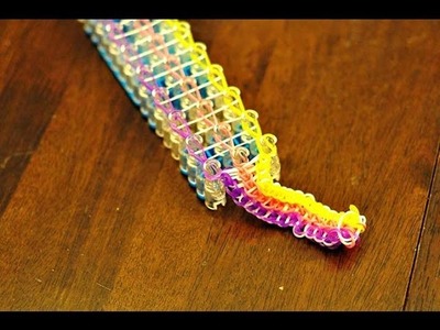 How to extend a rainbow loom bracelet with ONE loom to make an EXTRA LONG bracelet (Tutorial)
