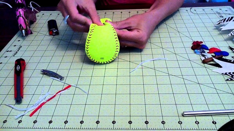 How to make a softball bow?