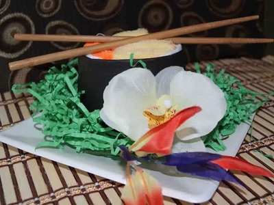 How to make a Sushi Diaper Cake -Awesome for baby shower
