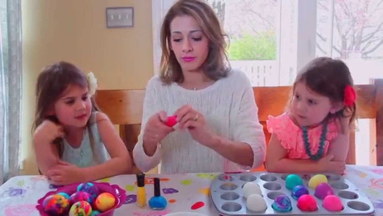 How to Marble Easter Eggs with Nail Polish!