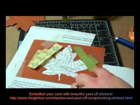Iris Folded Maple Leaf Card