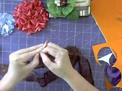 Making flowers using red line tape instead of Gluebers