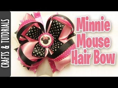 Minnie Mouse Hair Bow Tutorial in Pink